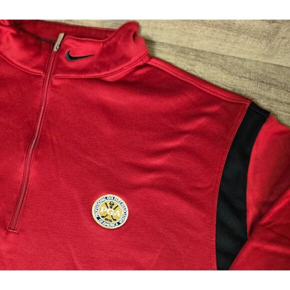 Nike Golf PGA Northern CA Section Red Pullover Fleece Lined Sweatshirt XL - Picture 4 of 12